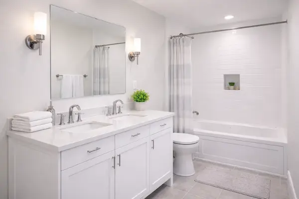 newly painted home bathroom