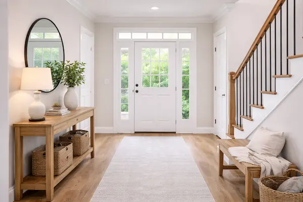 newly painted house foyer