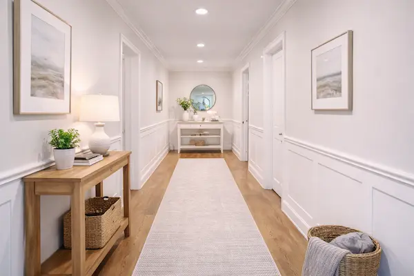 newly painted house hallway