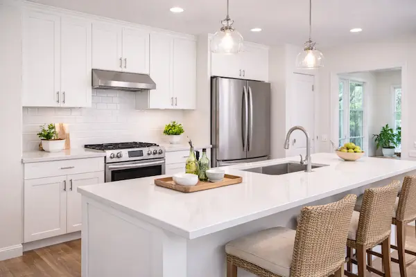 newly painted kitchen